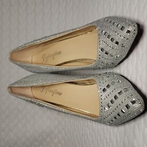 Gemstone Silver Heels